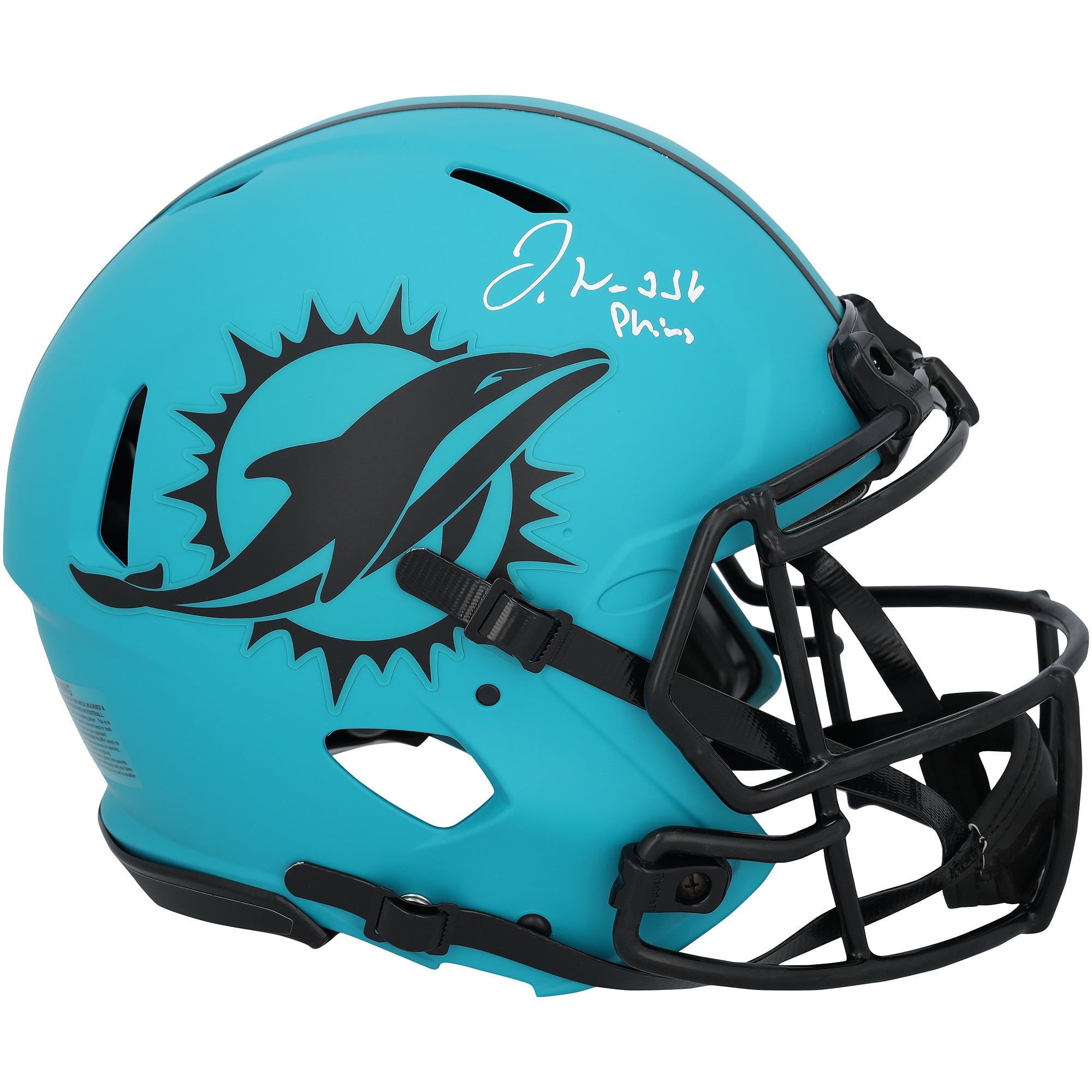 Jaylen Waddle Miami Dolphins Autographed Riddell Rave Speed Authentic Helmet with "Phins" Inscription