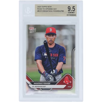 Masataka Yoshida Boston Red Sox 2025 Topps Now Road to Opening Day #OD-15 BGS Authenticated 9.5 Card