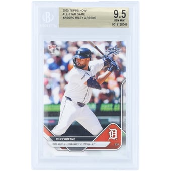 Riley Greene Detroit Tigers 2025 Topps Now 2025 MLB All-Star Game Selection - AL #ASG-RG BGS Authenticated 9.5 Card