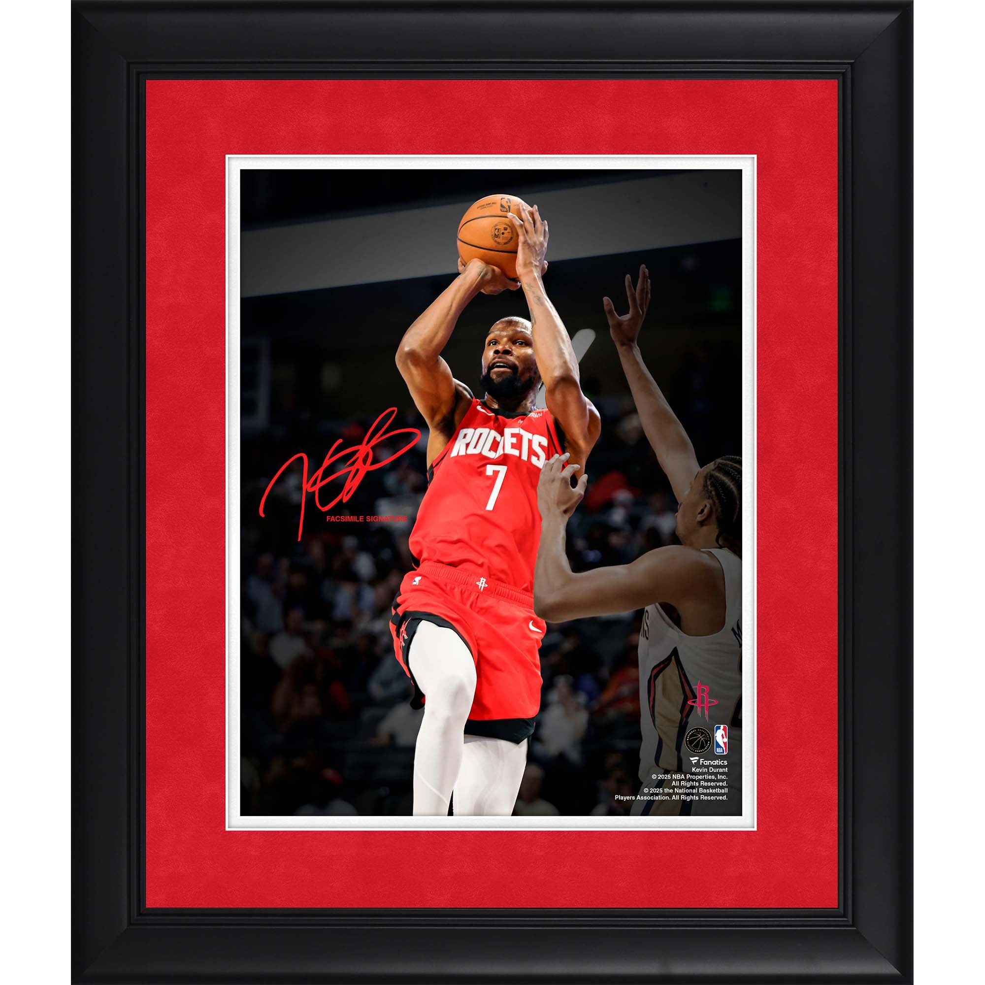 Kevin Durant Houston Rockets Facsimile Signature Framed 11" x 14" Spotlight Photograph