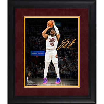Donovan Mitchell Cleveland Cavaliers Facsimile Signature Framed 11" x 14" Spotlight Photograph