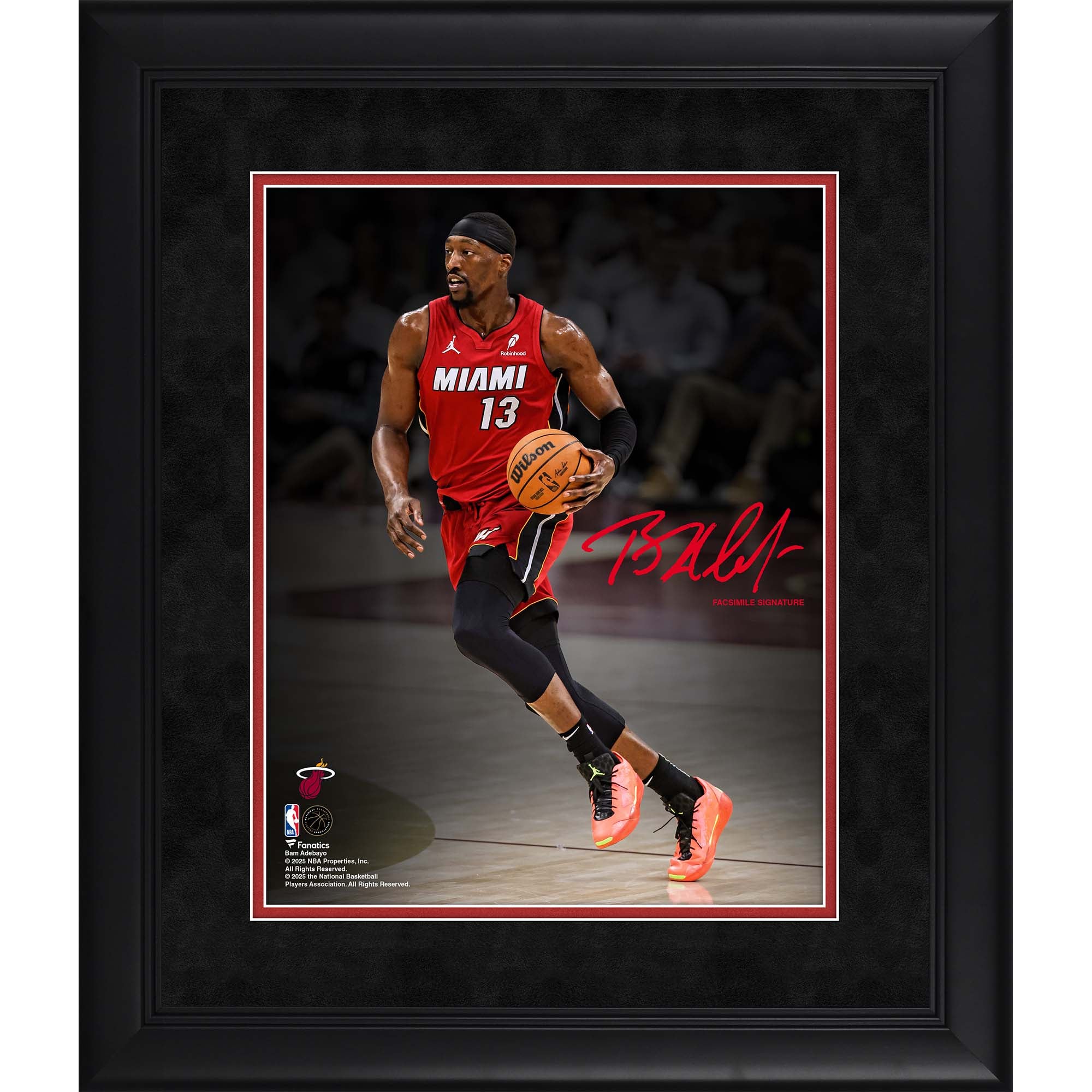 Bam Adebayo Miami Heat Facsimile Signature Framed 11" x 14" Spotlight Photograph