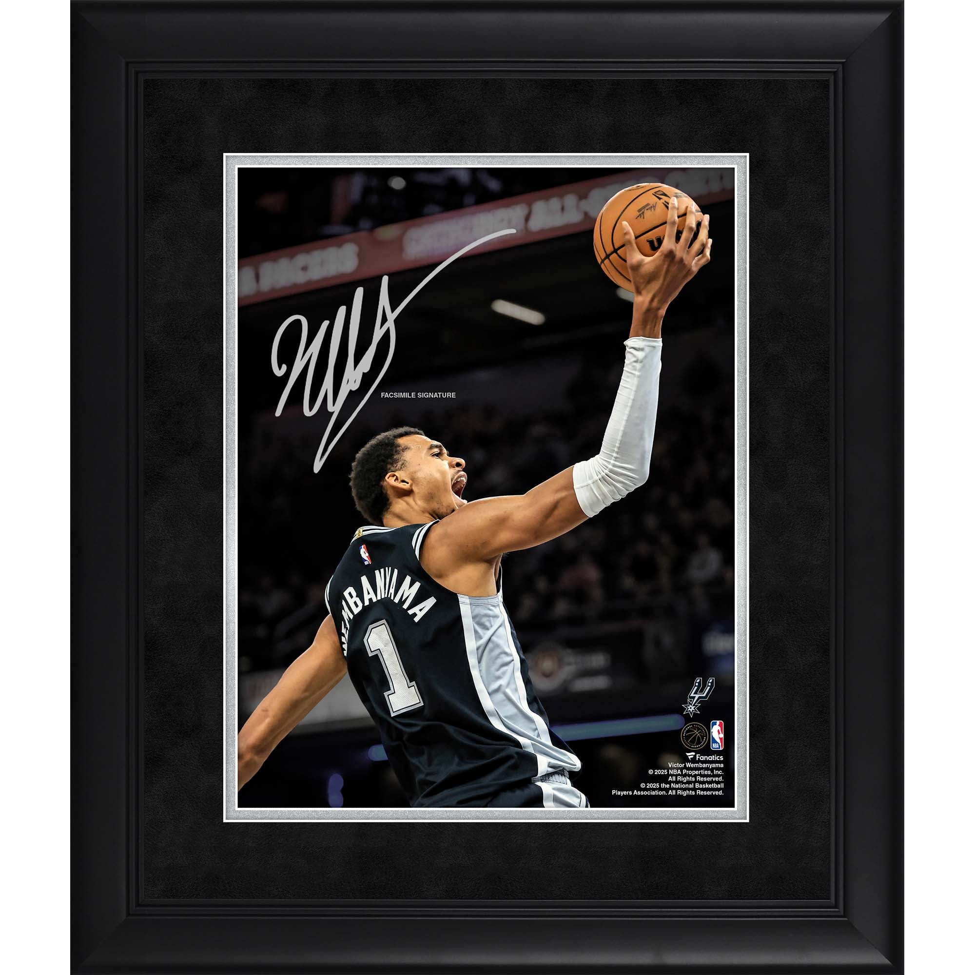 Victor Wembanyama San Antonio Spurs Facsimile Signature Framed 11" x 14" Spotlight Photograph