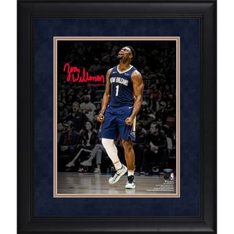 Zion Williamson New Orleans Pelicans Facsimile Signature Framed 11" x 14" Spotlight Photograph
