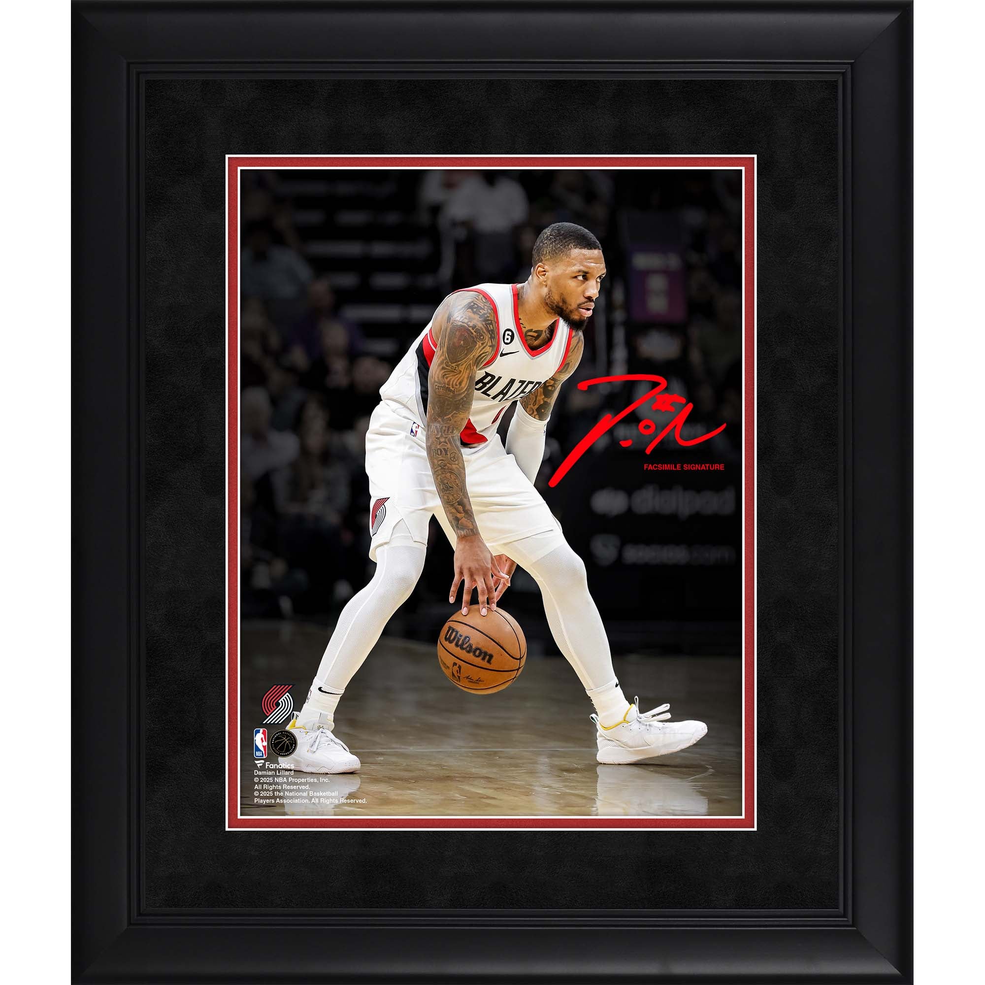Damian Lillard Portland Trail Blazers Facsimile Signature Framed 11" x 14" Spotlight Photograph