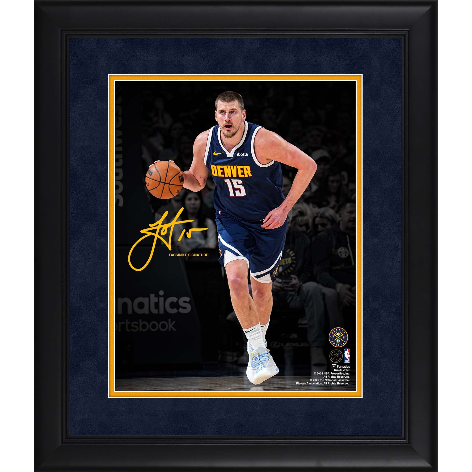 Nikola Jokić Denver Nuggets Facsimile Signature Framed 11" x 14" Spotlight Photograph