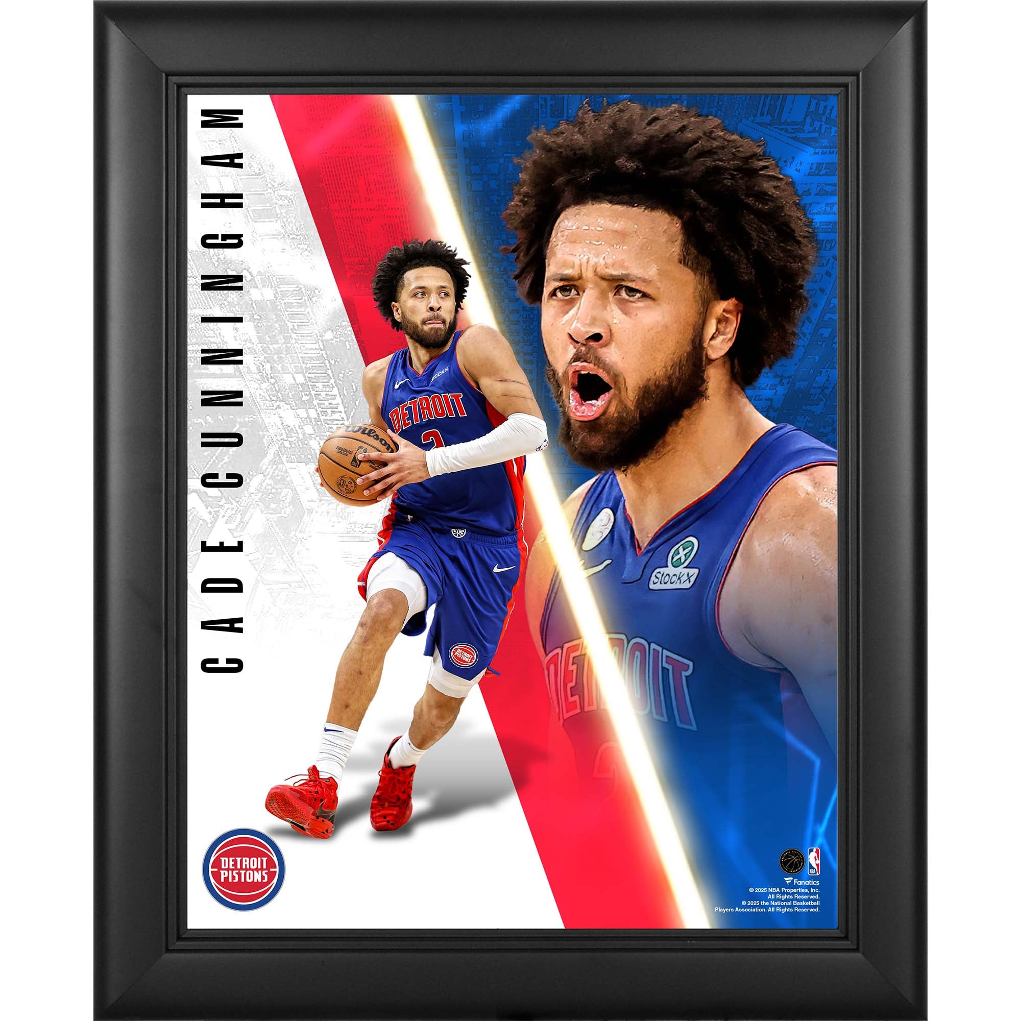 Cade Cunningham Detroit Pistons Framed 13" x 16" Radiance Collage