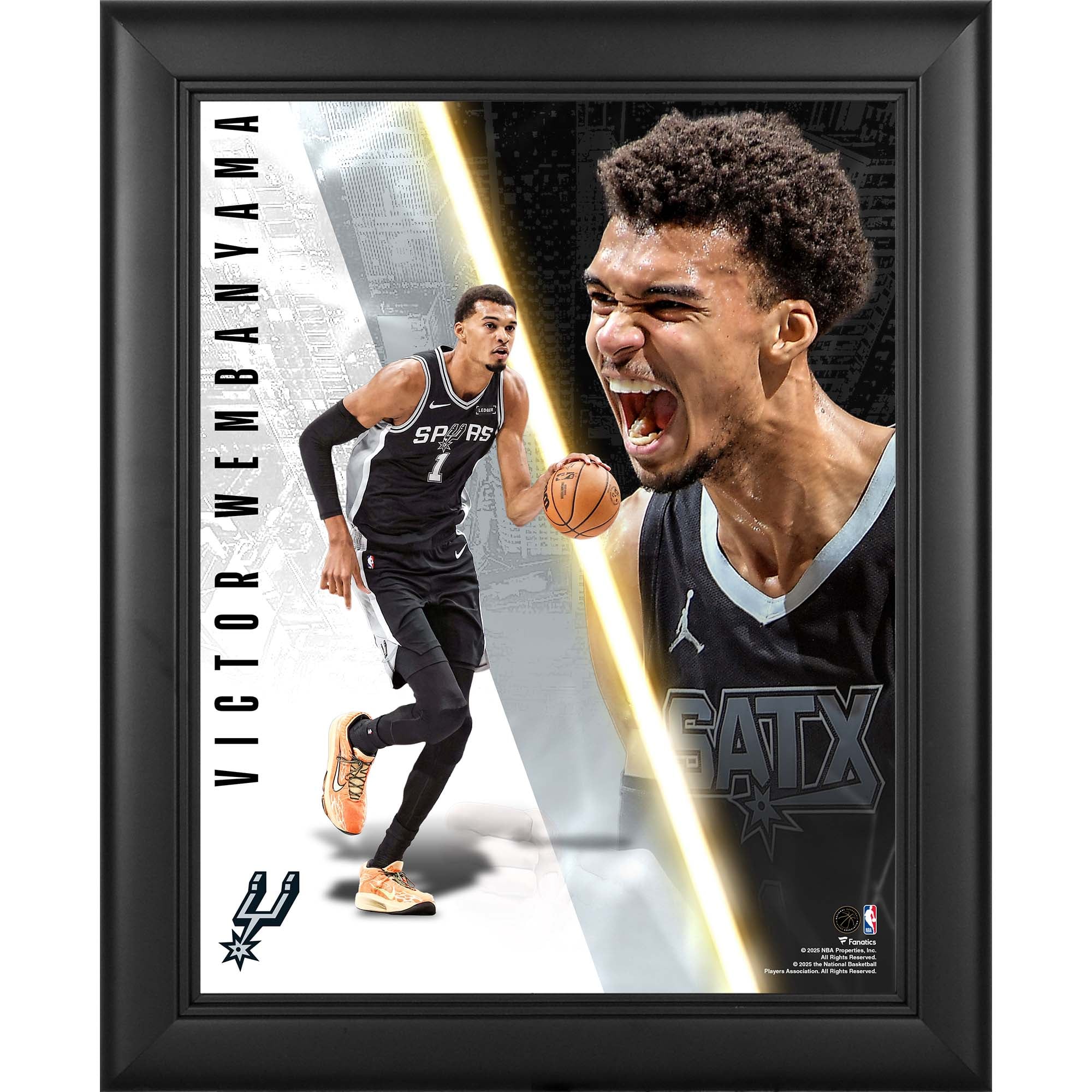 Victor Wembanyama San Antonio Spurs Framed 13" x 16" Radiance Collage