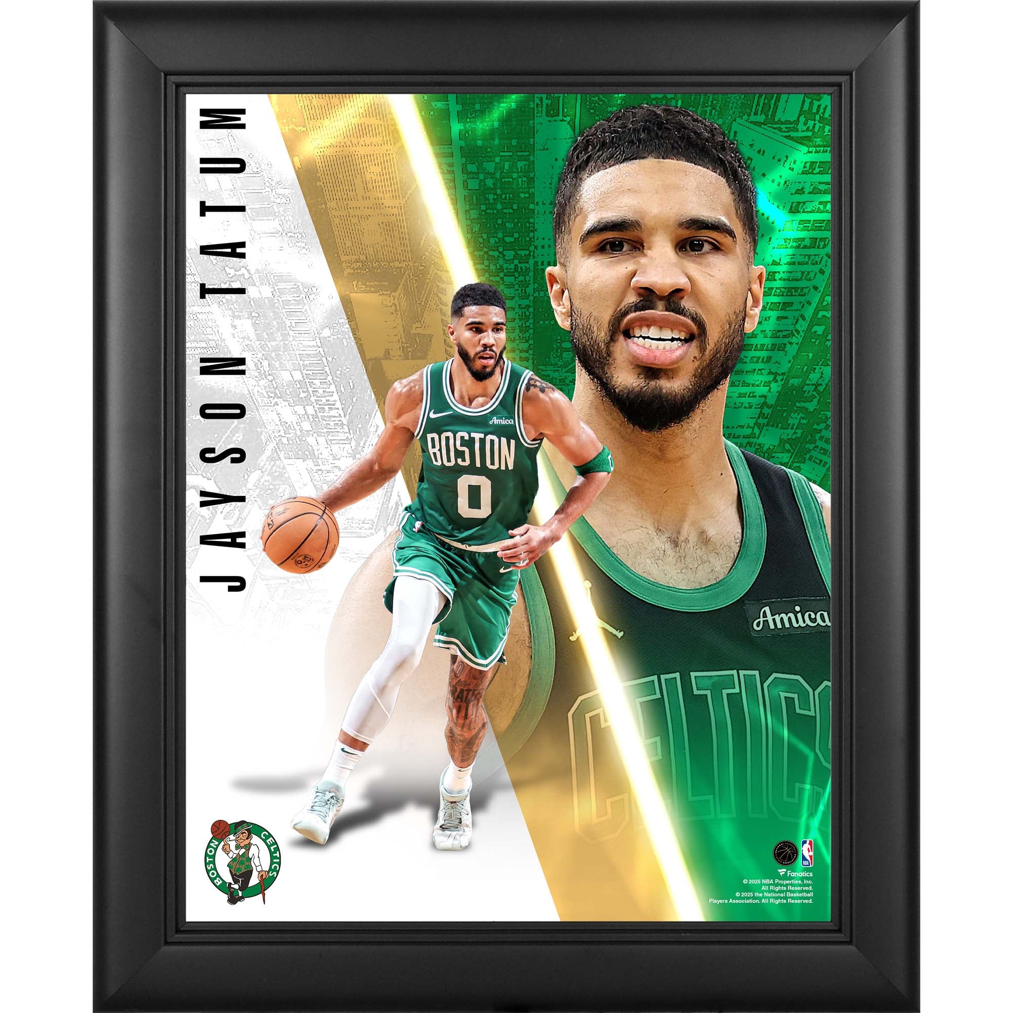 Jayson Tatum Boston Celtics Framed 13" x 16" Radiance Collage