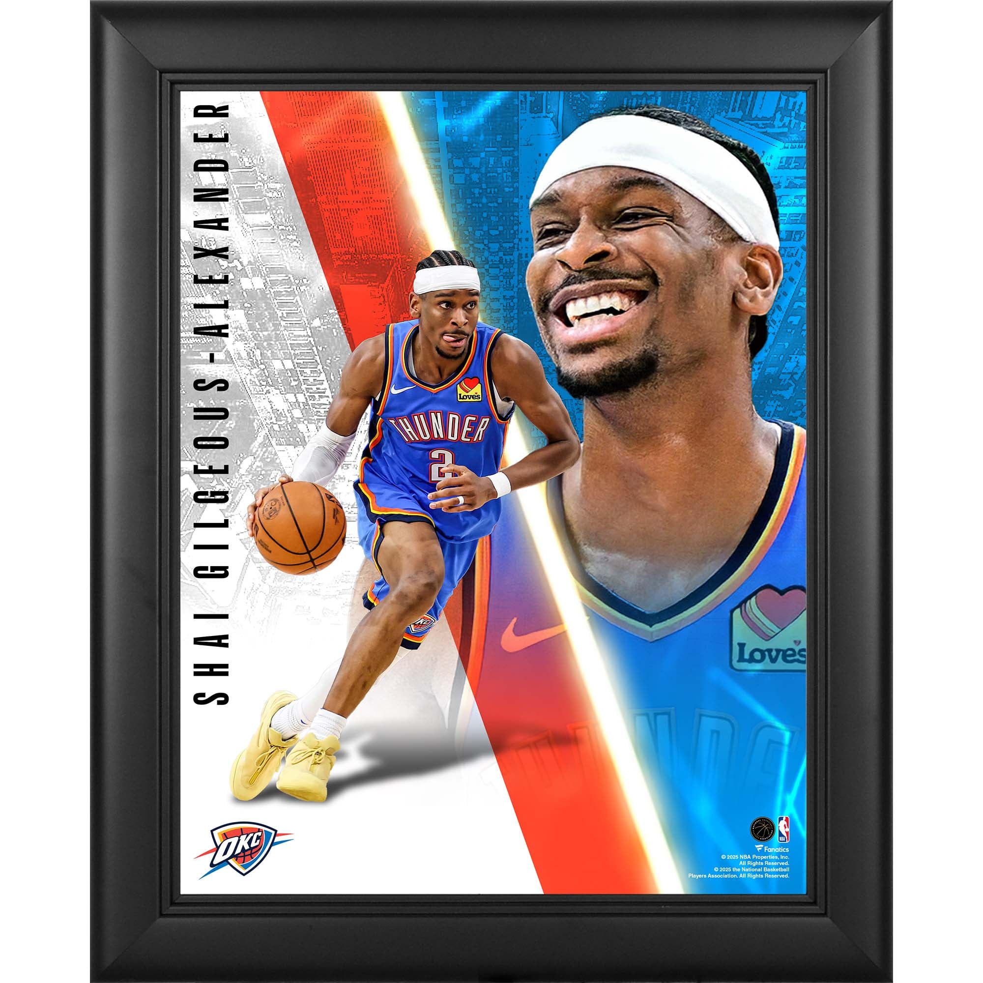 Shai Gilgeous-Alexander Oklahoma City Thunder Framed 13″ x 16″ Radiance Collage