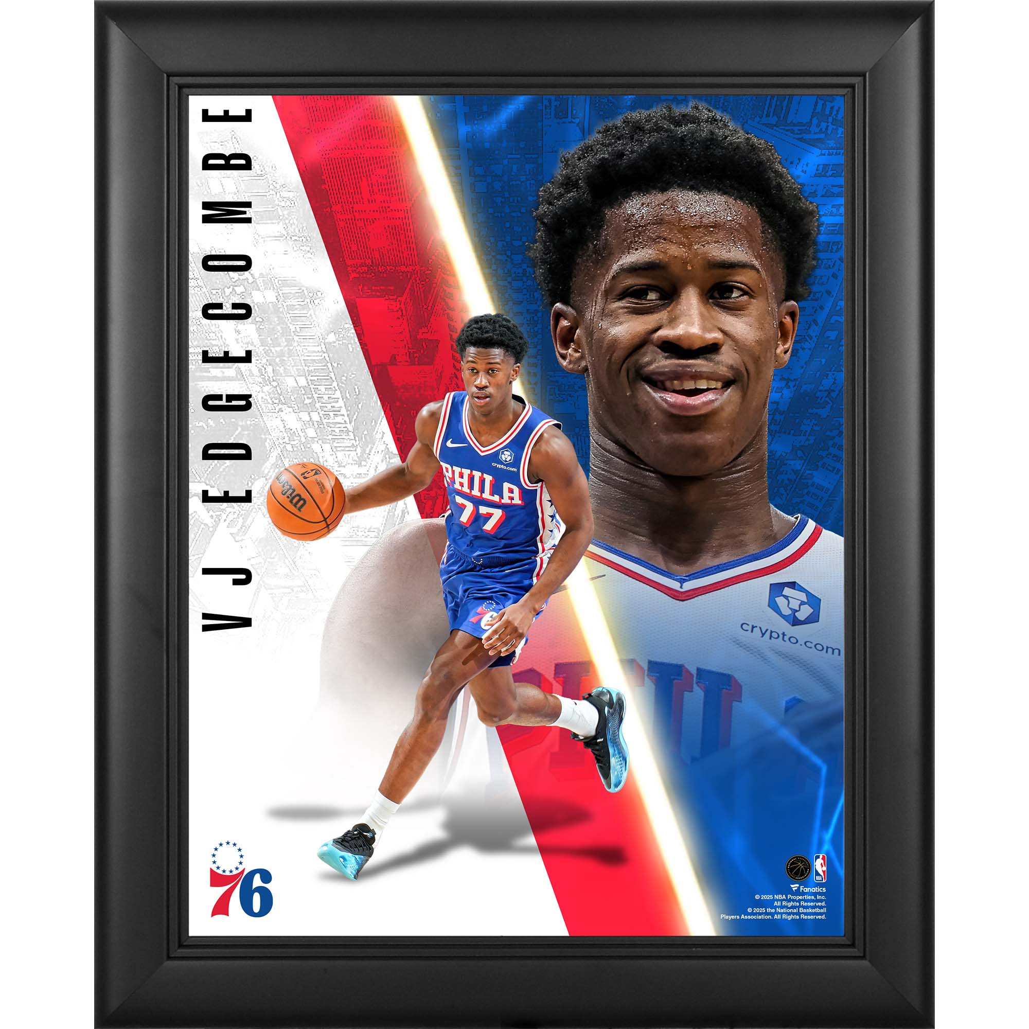 VJ Edgecombe Philadelphia 76ers Framed 13" x 16" Radiance Collage