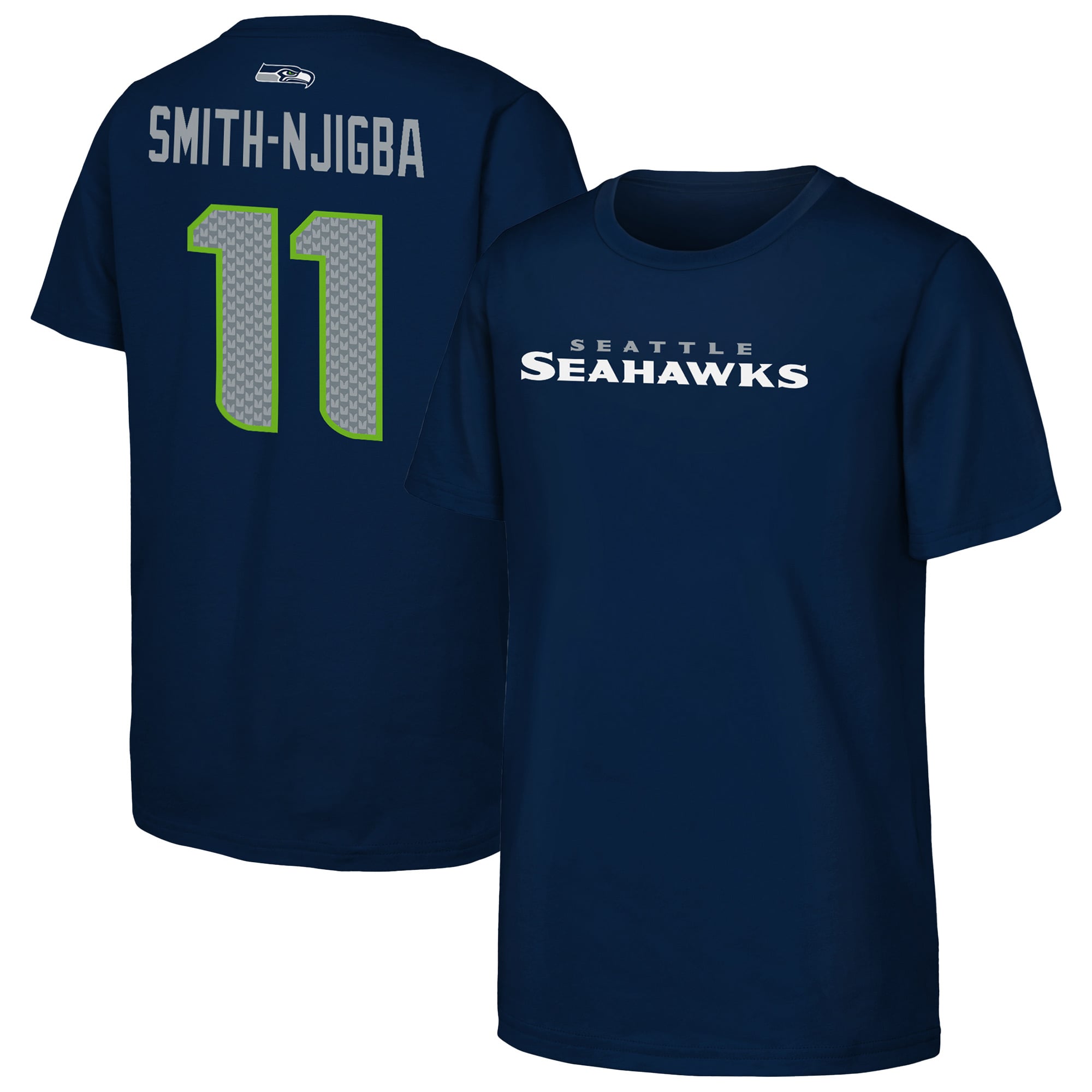 Youth Outerstuff Jaxon Smith-Njigba College Navy Seattle Seahawks Name & Number T-Shirt Youth Outerstuff Jaxon Smith-Njigba College Navy Seattle Seahawks Name & Number T-Shirt