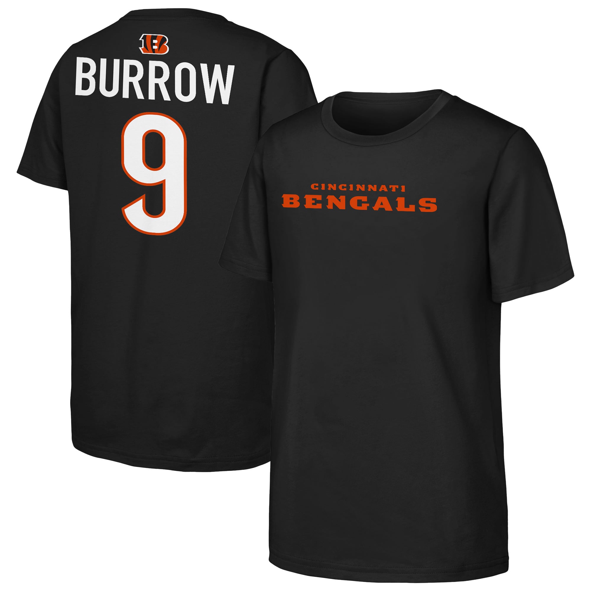 Youth Outerstuff Joe Burrow Black Cincinnati Bengals Name & Number T-Shirt Youth Outerstuff Joe Burrow Black Cincinnati Bengals Name & Number T-Shirt