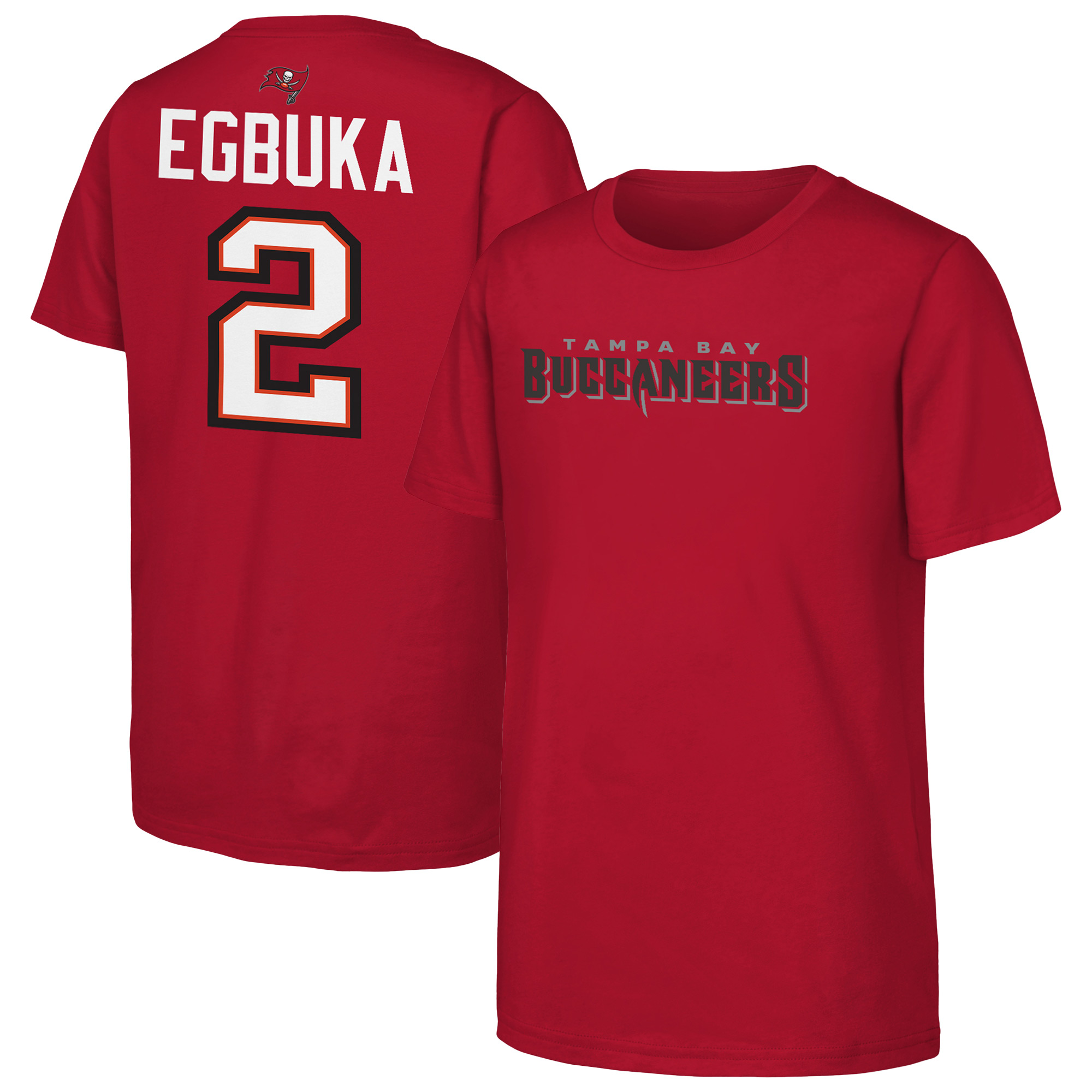 Youth Outerstuff Emeka Egbuka Red Tampa Bay Buccaneers Name & Number T-Shirt