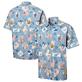 Men's Reyn Spooner  Blue Los Angeles Dodgers Americana Button-Up Shirt