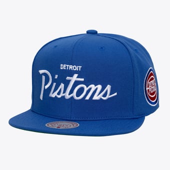 Men's Mitchell & Ness Blue Detroit Pistons Head Coach Snapback Hat