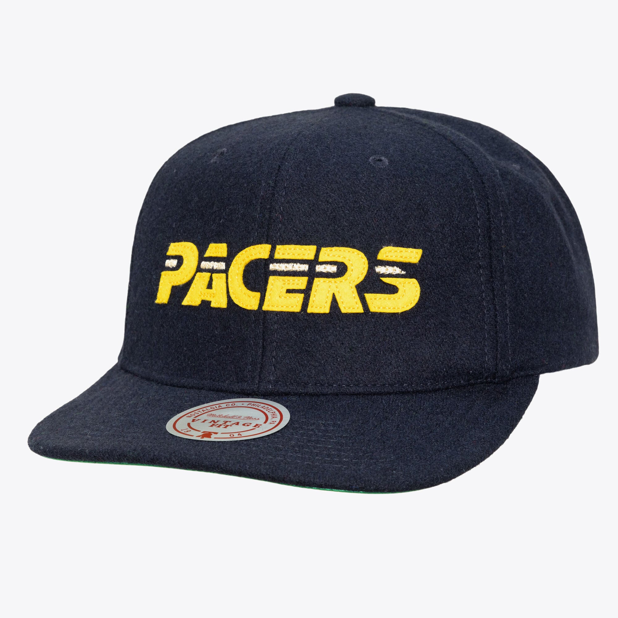 Men's Mitchell & Ness Navy Indiana Pacers Hardwood Classics Retro Roots Vintage Adjustable Hat