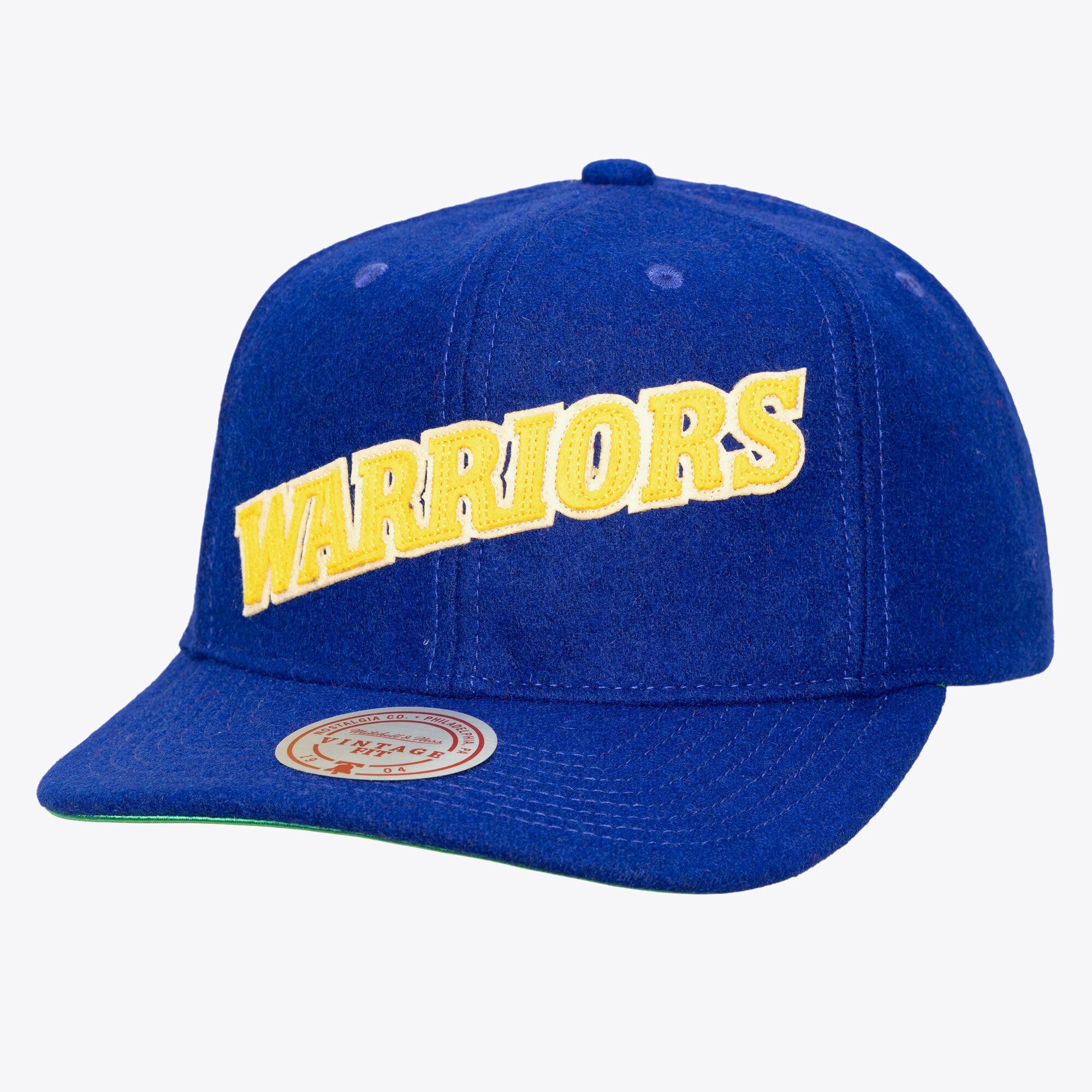 Men's Mitchell & Ness Royal Golden State Warriors Hardwood Classics Retro Roots Vintage Adjustable Hat