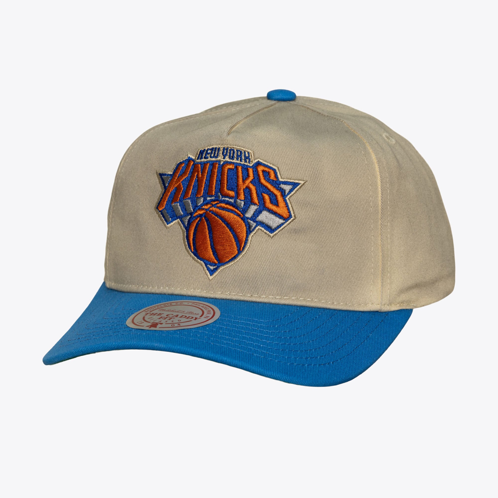 Men's Mitchell & Ness Cream New York Knicks Hardwood Classics Retro Roots Snapback Hat