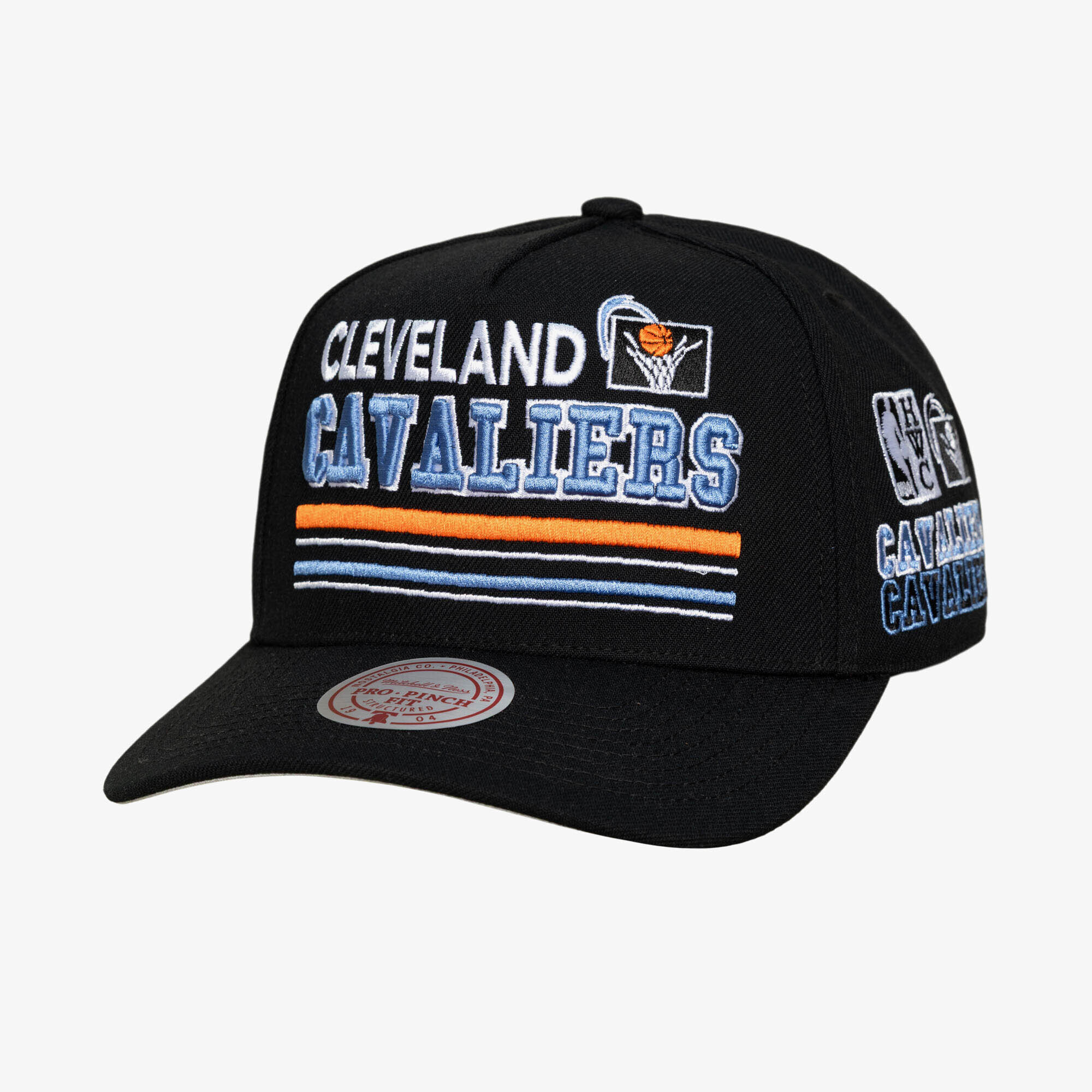 Mitchell & Ness Men's Black Cleveland Cavaliers Hardwood Classics Triple Check Pro Snapback Hat - Black