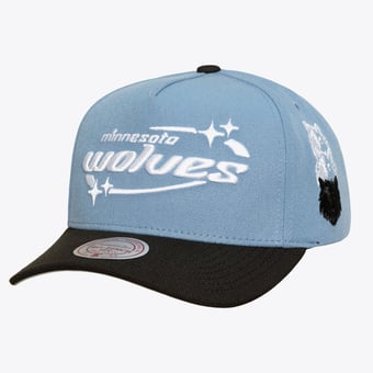 Men's Mitchell & Ness  Blue Minnesota Timberwolves Hardwood Classics 404 Club Starz Pro Snapback Hat