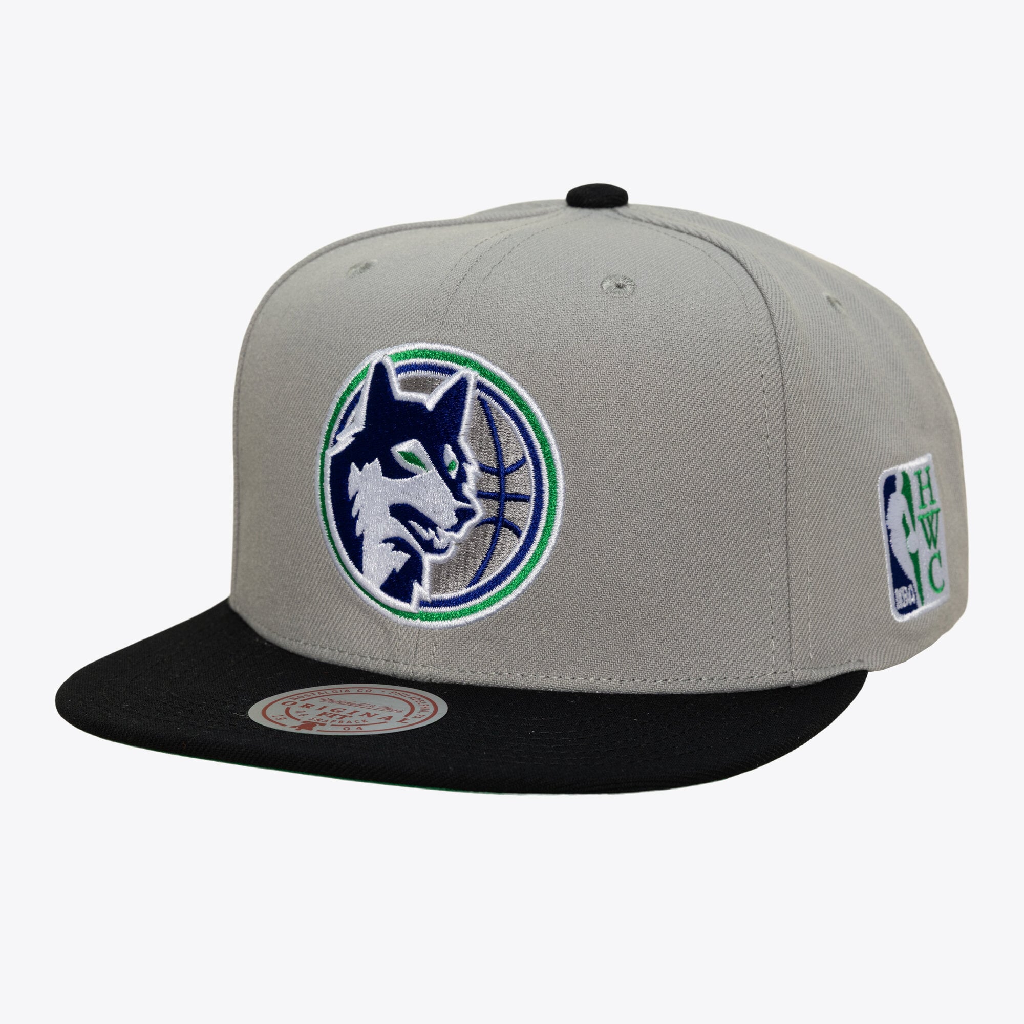 Men's Mitchell & Ness  Gray Minnesota Timberwolves Hardwood Classics Legendary Home Snapback Hat