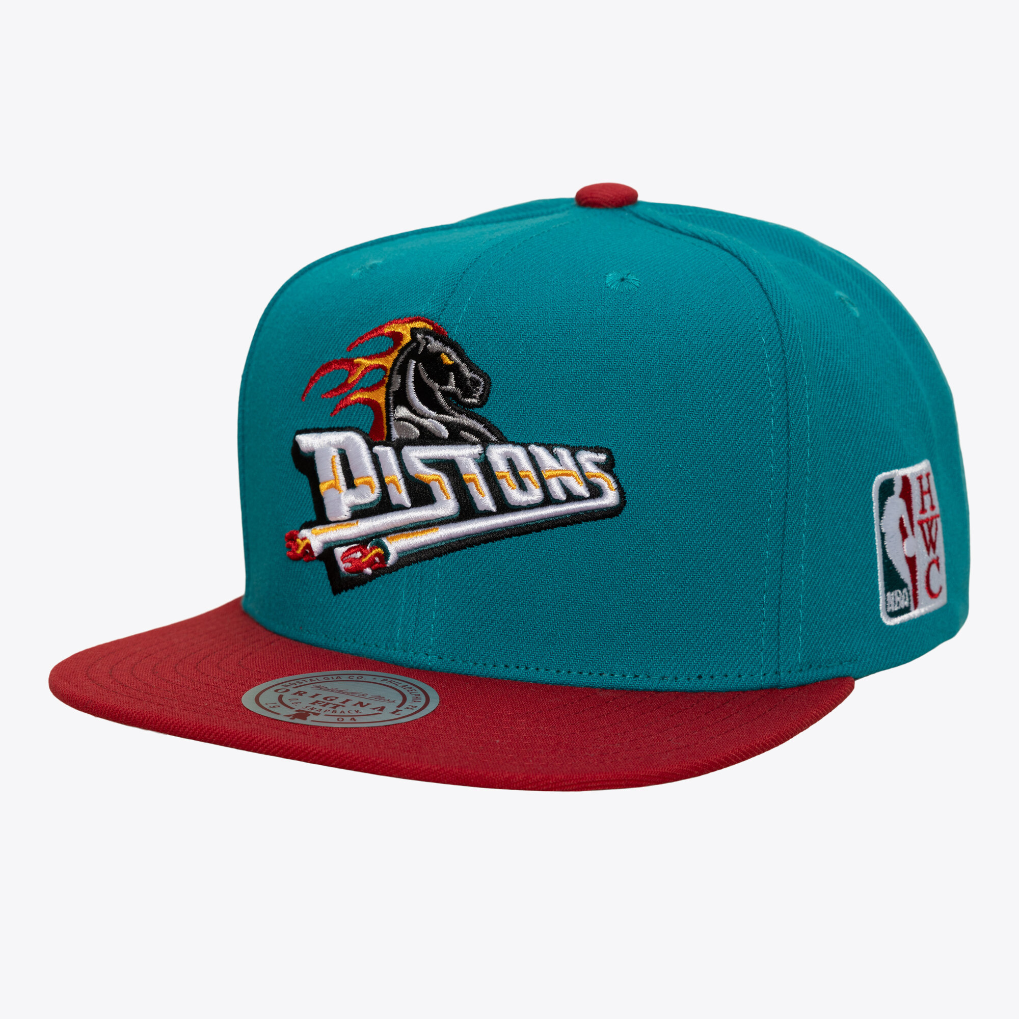 Men’s Mitchell & Ness Teal Detroit Pistons Hardwood Classics Legendary Home Snapback Hat Men’s Mitchell & Ness Teal Detroit Pistons Hardwood Classics Legendary Home Snapback Hat