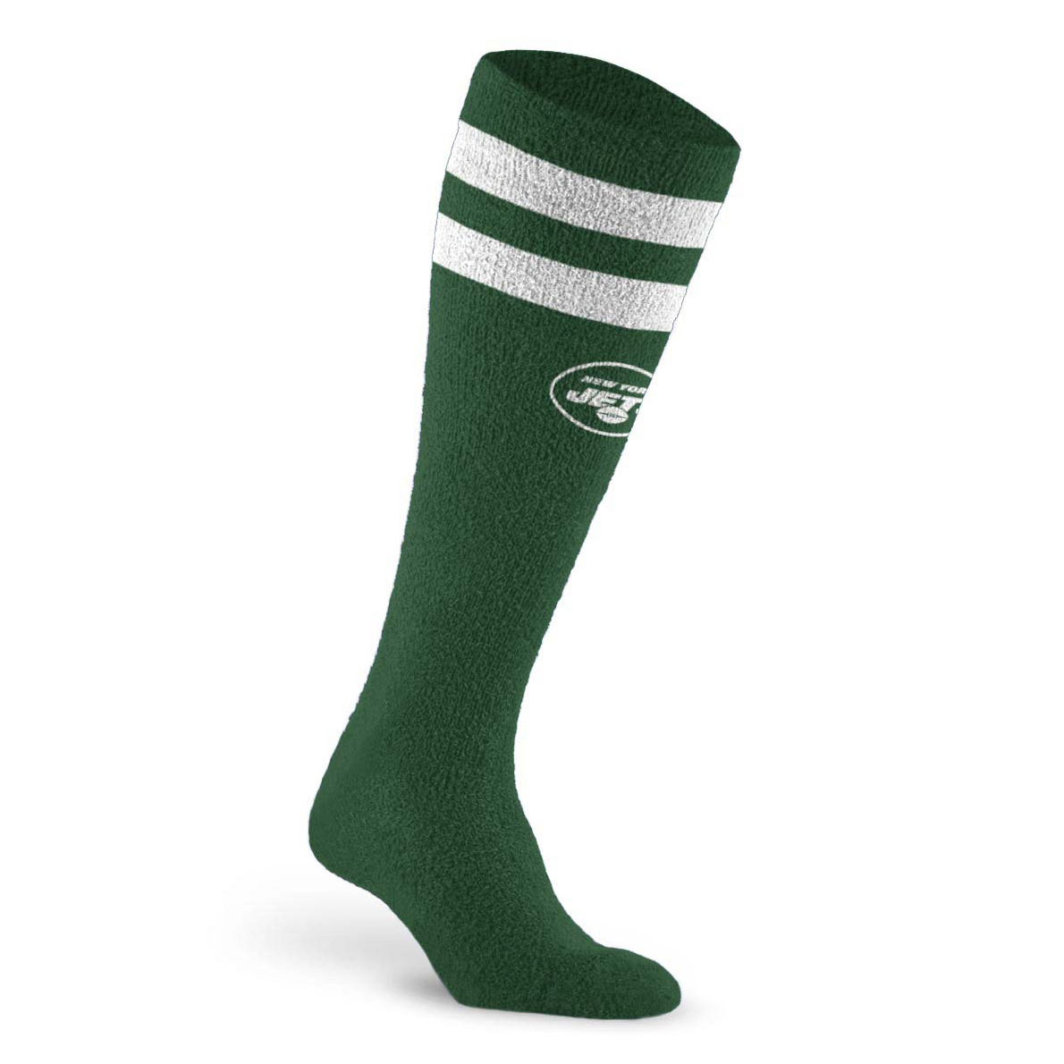 Unisex PRO Compression New York Jets Cozy Feather Varsity Stripe Over-the-Calf Light Graduated Compression Socks