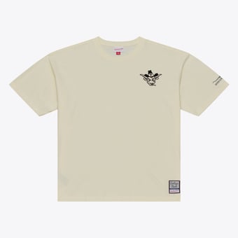 Men's Mitchell & Ness  Cream Texas Longhorns Oversized Heritage Hue T-Shirt