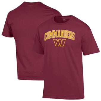 Men's Champion Burgundy Washington Commanders Arch Over Logo T-Shirt