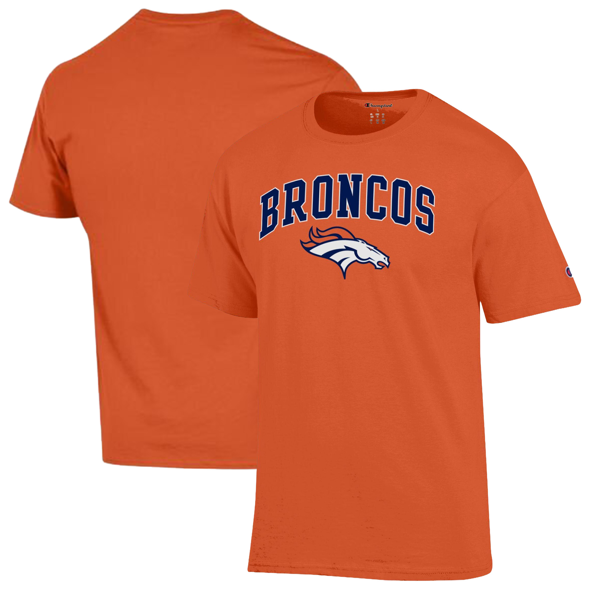 Champion Men's Orange Denver Broncos Arch Over Logo T-Shirt - Orange