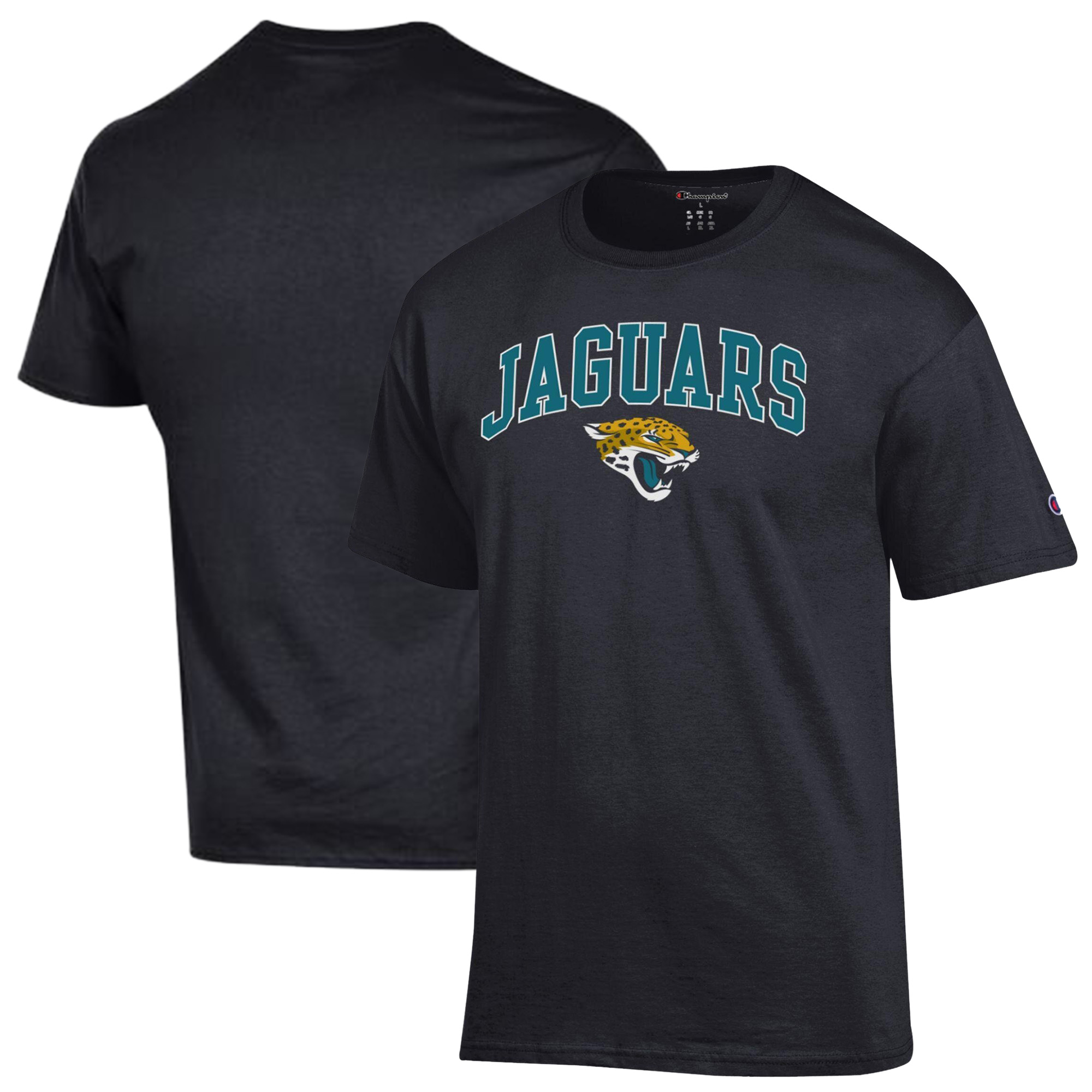 Champion Men's Black Jacksonville Jaguars Arch Over Logo T-Shirt - Black