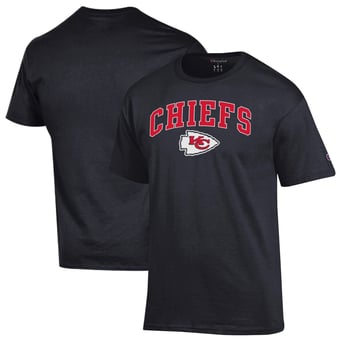 Men's Champion Black Kansas City Chiefs Arch Over Logo T-Shirt