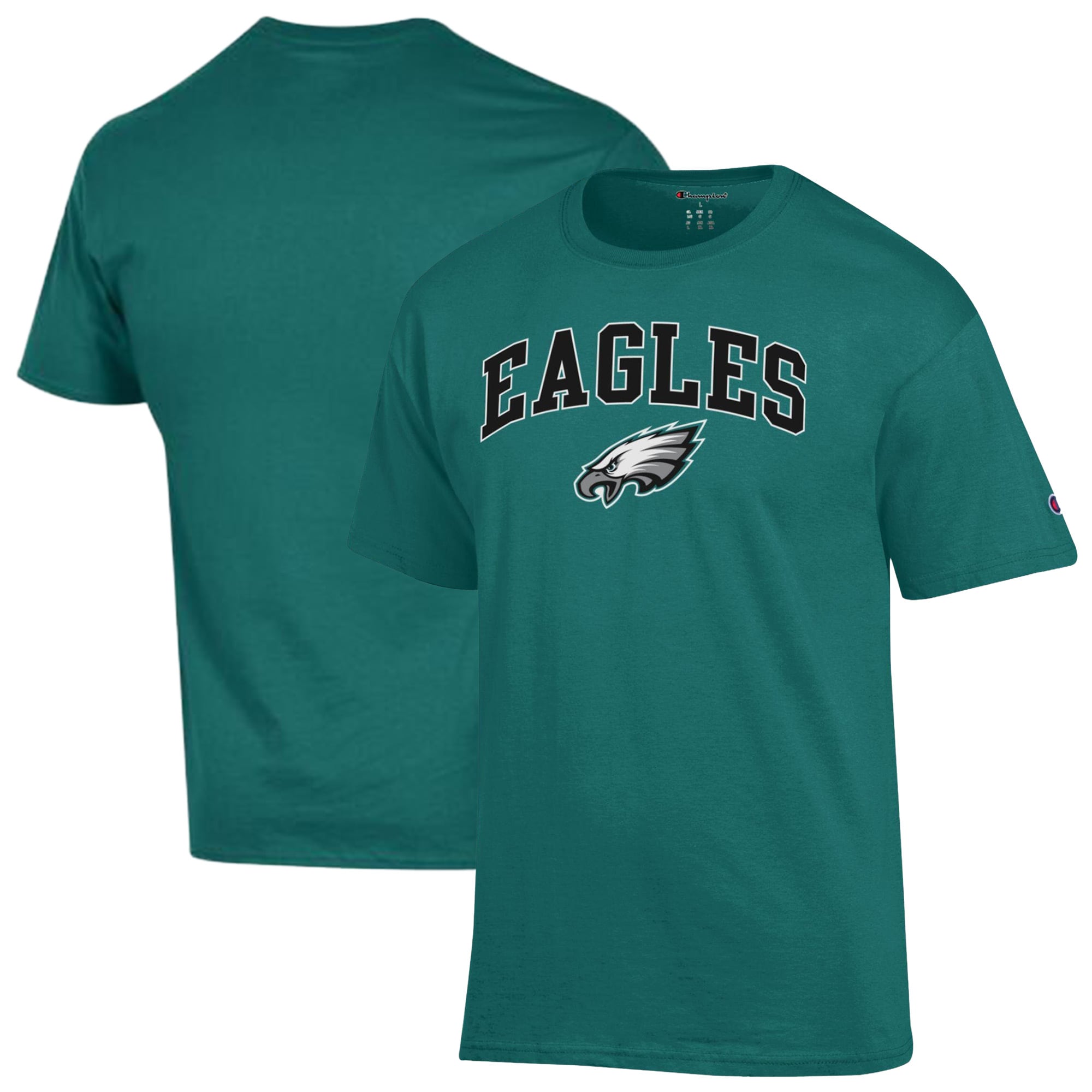 Men's Champion Midnight Green Philadelphia Eagles Arch Over Logo T-Shirt