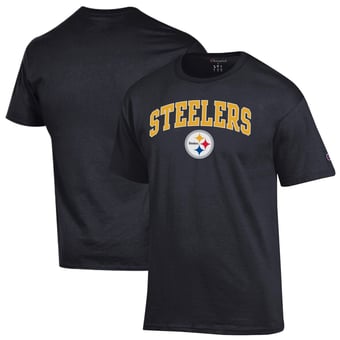Men's Champion Black Pittsburgh Steelers Arch Over Logo T-Shirt