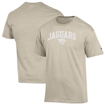 Men's Champion Oatmeal Jacksonville Jaguars Jersey T-Shirt