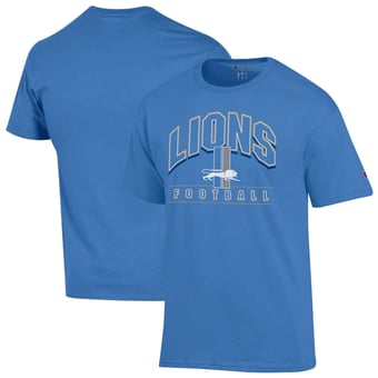 Men's Champion Blue Detroit Lions Jersey T-Shirt