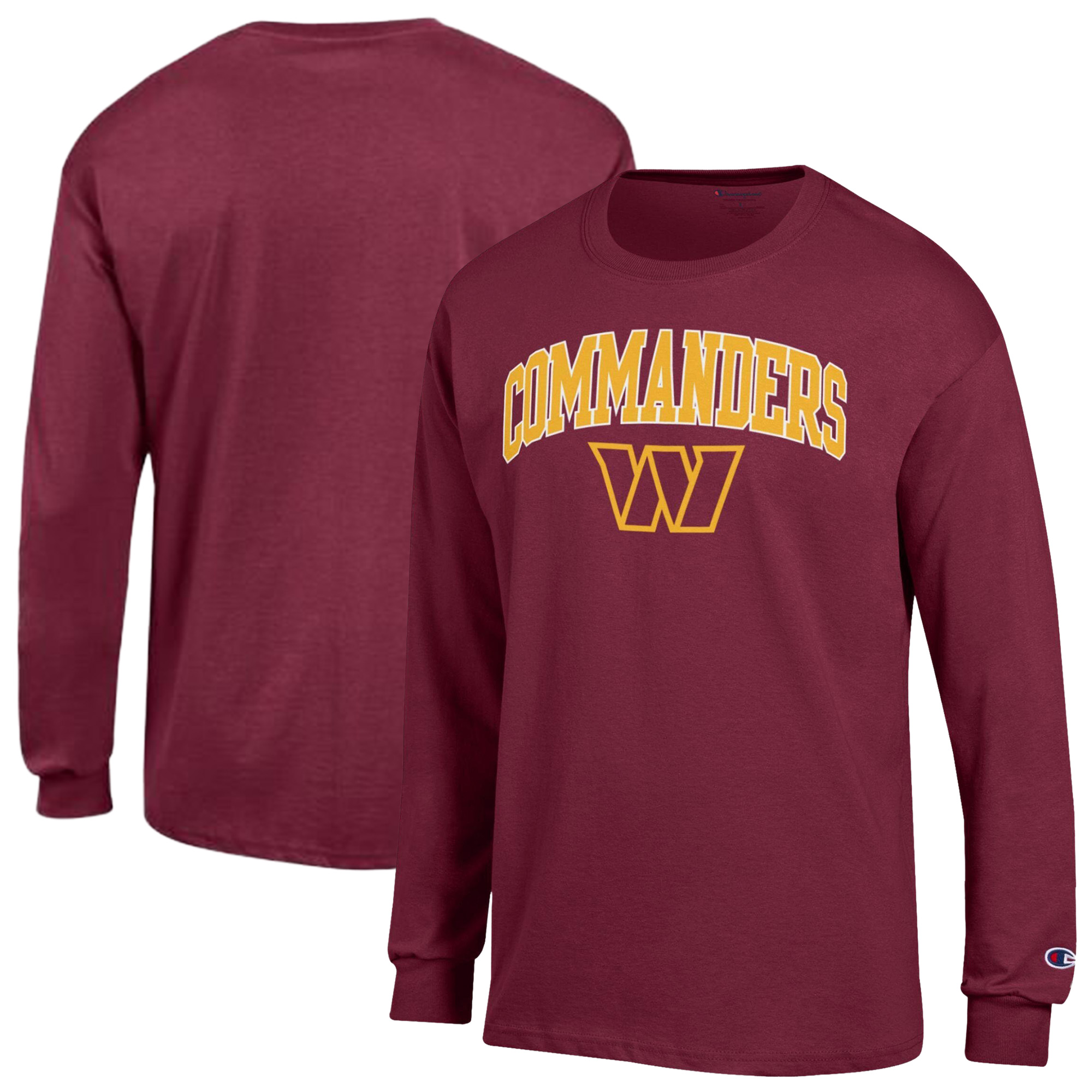 Champion Men's Burgundy Washington Commanders Arch Over Logo Long- Sleeves T-Shirt - Burgundy