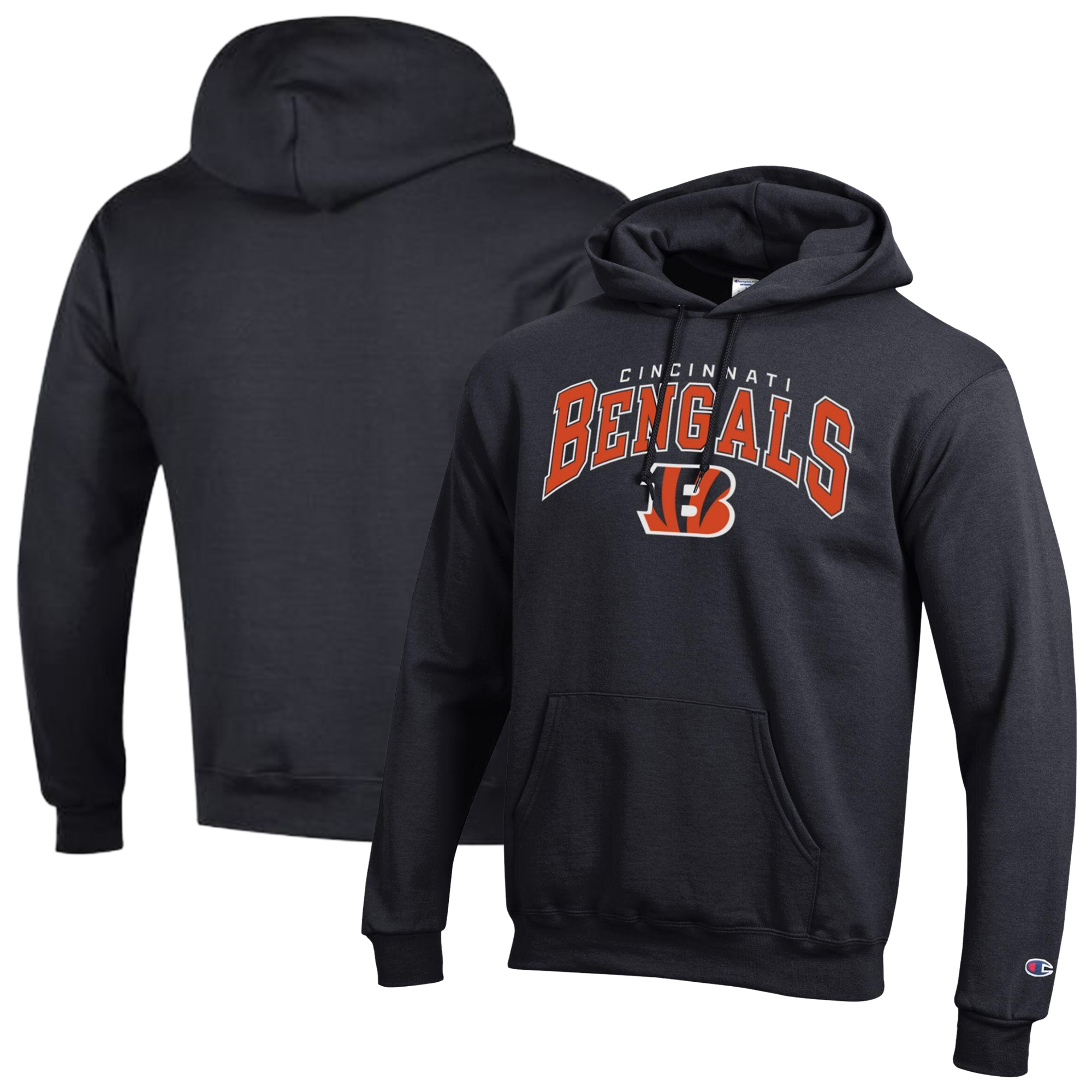 Champion Men's Cincinnati Bengals Powerblend Graphic Fleece-Lined Hoodie - Black