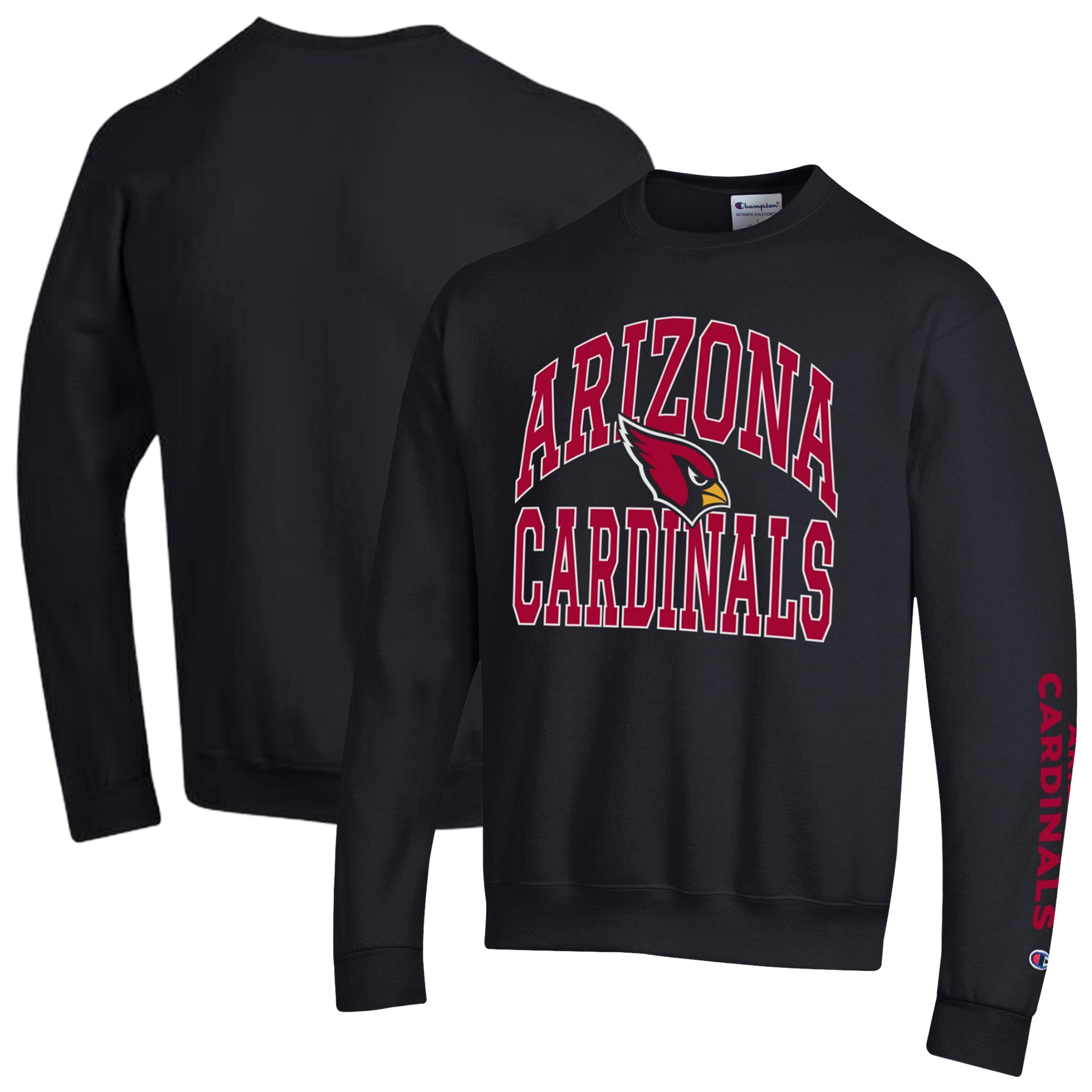 Men's Champion  Black Arizona Cardinals Powerblend Fleece Sweatshirt