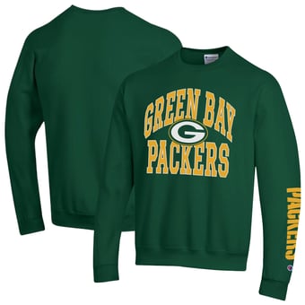 Men's Champion  Green Green Bay Packers Powerblend Fleece Sweatshirt