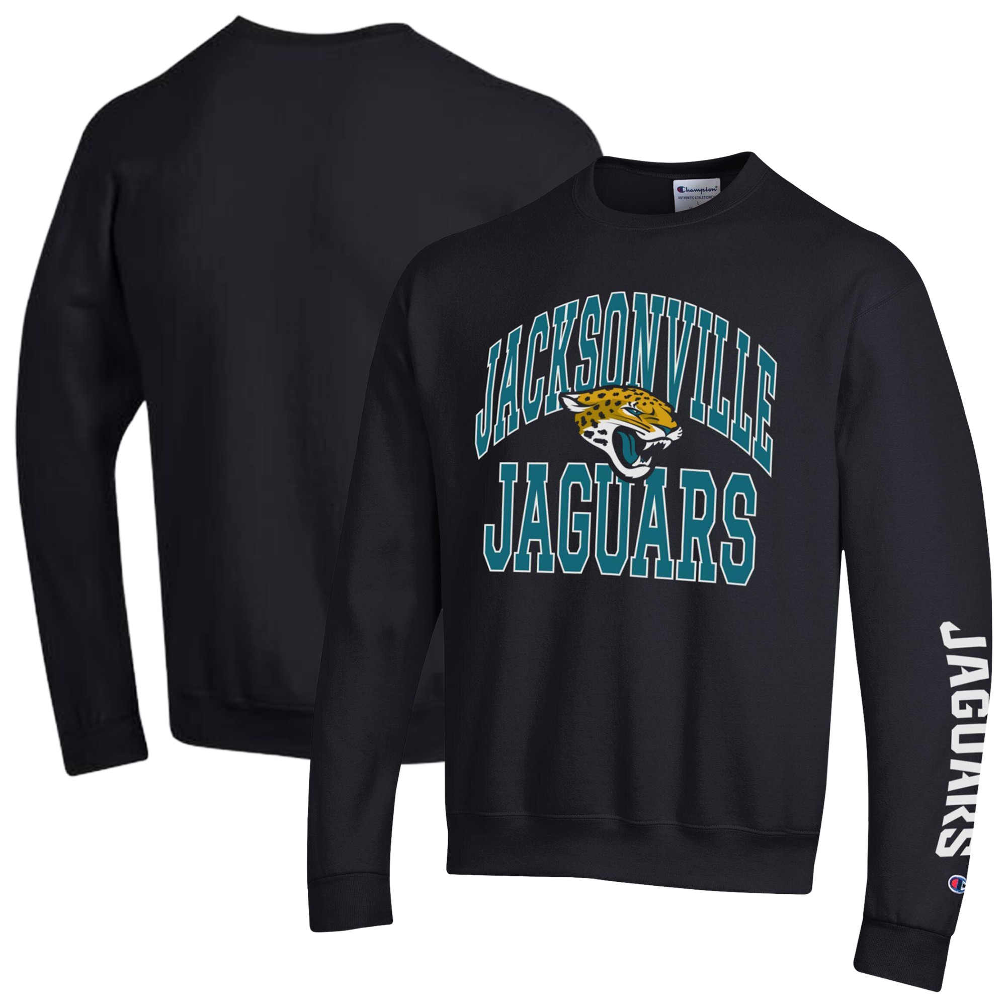 Men's Champion  Black Jacksonville Jaguars Powerblend Fleece Sweatshirt