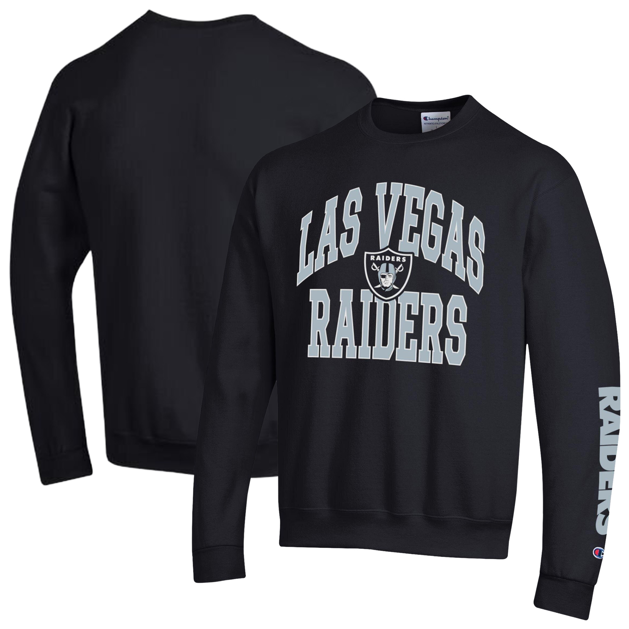 Men's Champion  Black Las Vegas Raiders Powerblend Fleece Sweatshirt