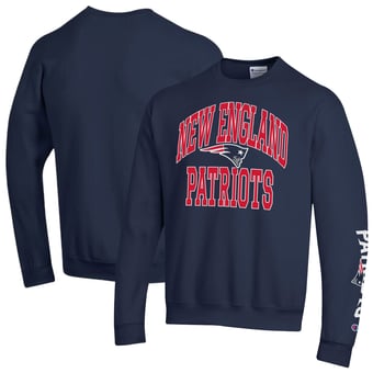 Men's Champion  Navy New England Patriots Powerblend Fleece Sweatshirt