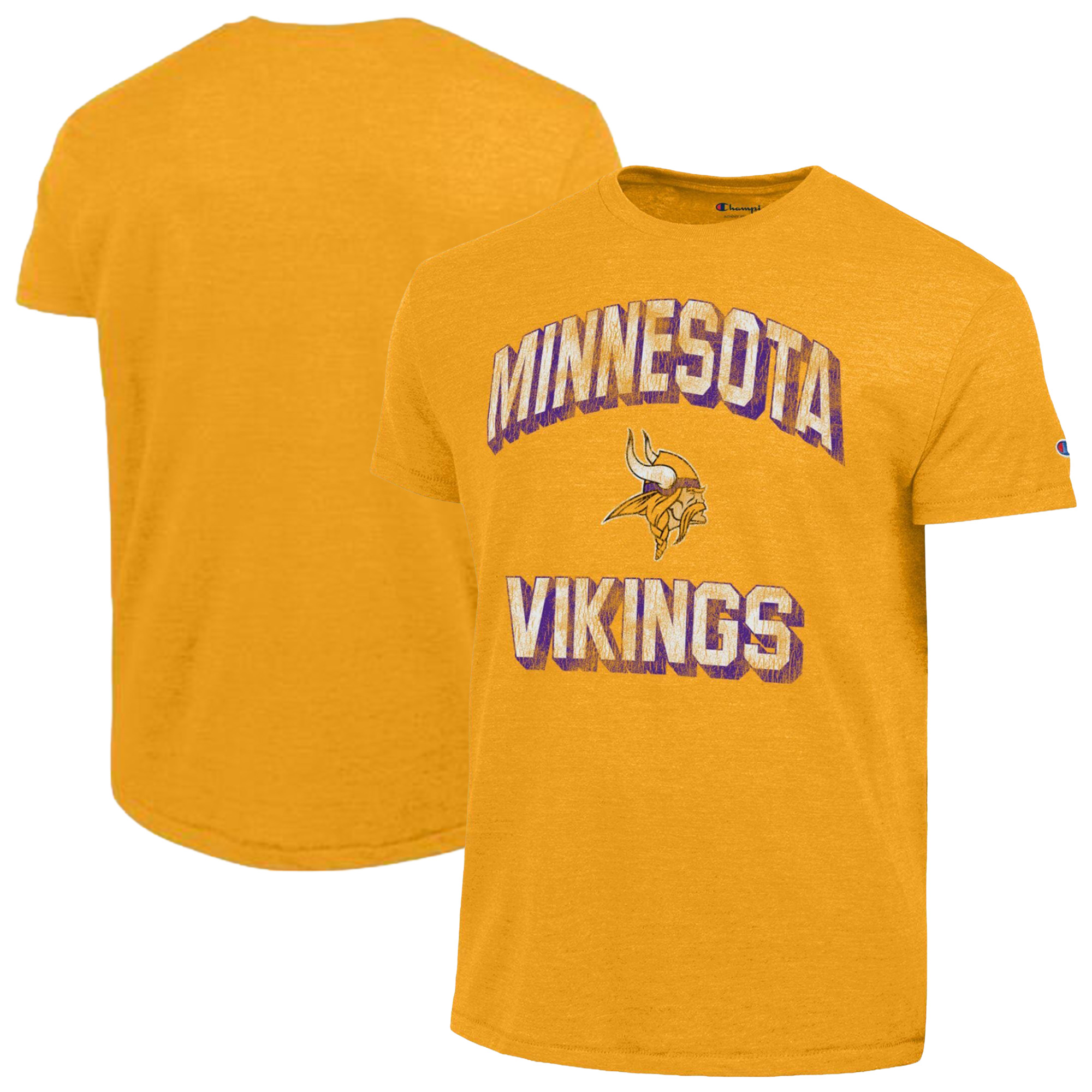 Men's Champion Heather Gold Minnesota Vikings Ultimate Tri-Blend T-Shirt