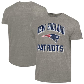 Men's Champion  Heather Charcoal New England Patriots Ultimate Tri-Blend T-Shirt