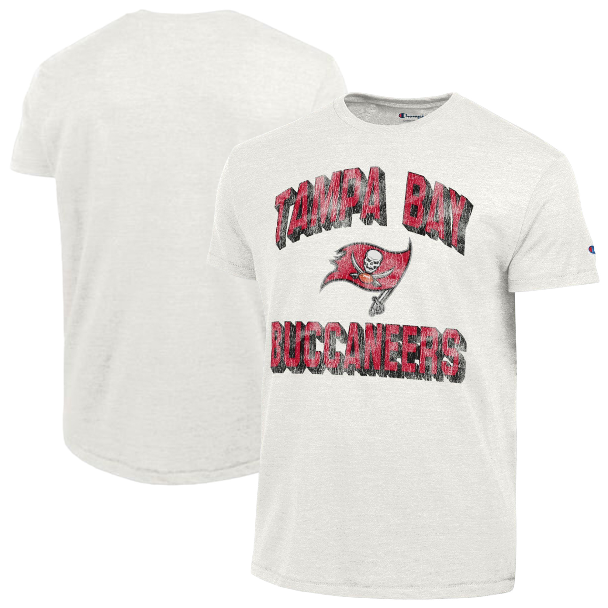 Men's Champion White Tampa Bay Buccaneers Ultimate Tri-Blend T-Shirt