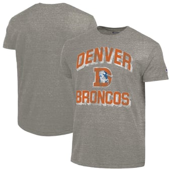 Men's Champion  Charcoal Denver Broncos Ultimate Tri-Blend T-Shirt