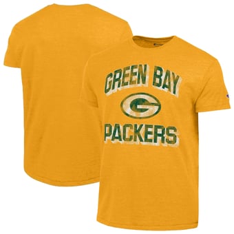 Men's Champion  Heather Gold Green Bay Packers Ultimate Tri-Blend T-Shirt