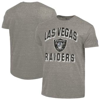 Men's Champion  Charcoal Las Vegas Raiders Ultimate Tri-Blend T-Shirt